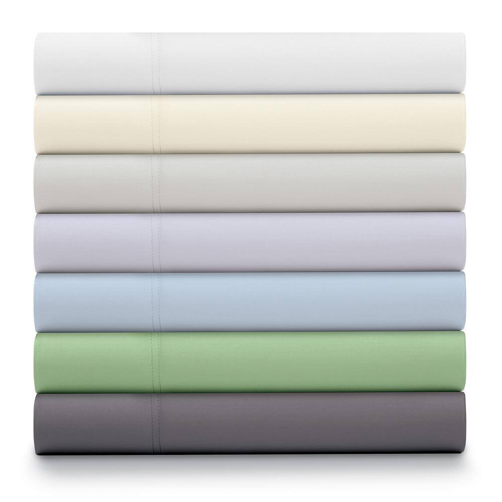 Charcoal Queen Cotton Percale Deep Pocket Sheet Set