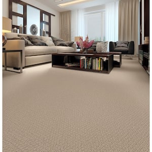 Hickory Lane - Rattan - Beige 32.7 oz. SD Polyester Loop Installed Carpet