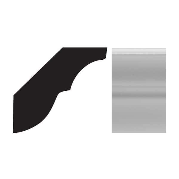 9/16 in. x 1 5/8 in. x 96 in. Finished PVC Composite White Crown Moulding (1-Piece − 8 Total Linear Feet)