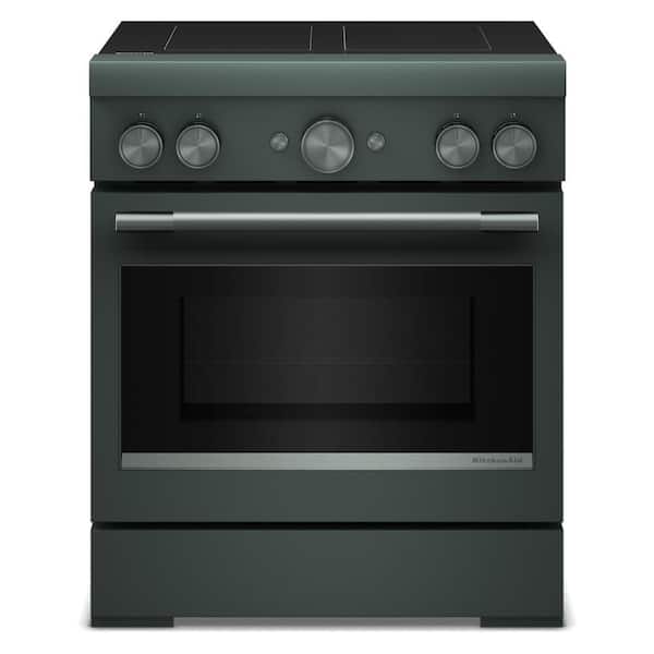 30 in. 4 Elements Commercial-Style Induction Range in Juniper with Air Fry