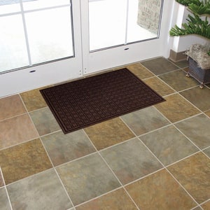 24 in. x 36 in. Brown Synthetic Surface and Recycled Rubber Commerical Door Mat