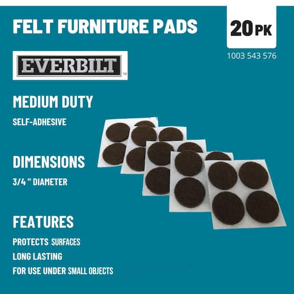 Felt Furniture Pads, Self-stick Round Felt Pads Floor Protector