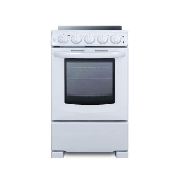 20 in. 2.3 cu. ft. 4 Burner Elements Slide-In Electric Range in White