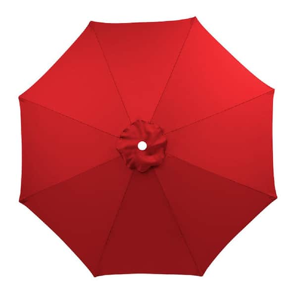 Shatex Patio Umbrella Cover 9 ft. Replacement Canopy for 8 Ribs-Red