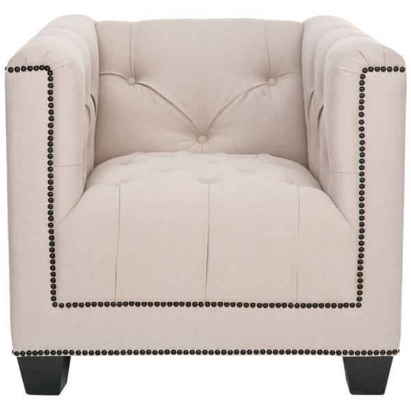 Safavieh Bentley Taupe Linen Club Arm Chair