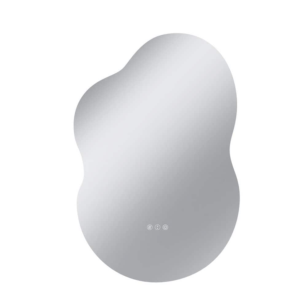 24 in. W x 36 in. H Irregular Frameless Anti-Fog LED Light Wall Bathroom Vanity Mirror in Bright White price history on PriceWatchPro