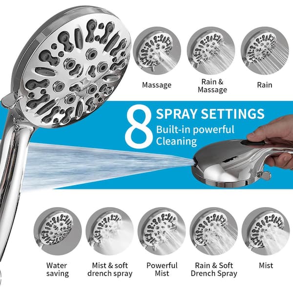 Spring RC-550/320-B Wall-Mounted Shower Head in Chrome