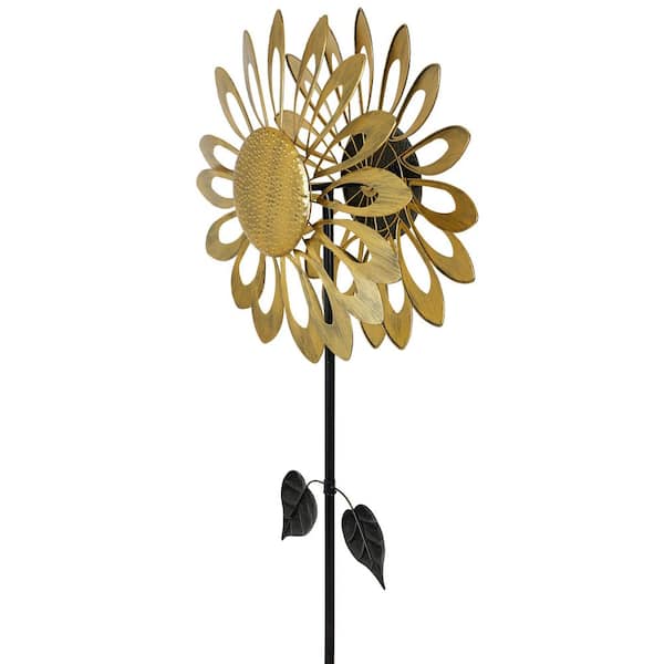 Alpine Corporation 85 in. Tall Sunflower Kinetic Wind Spinner