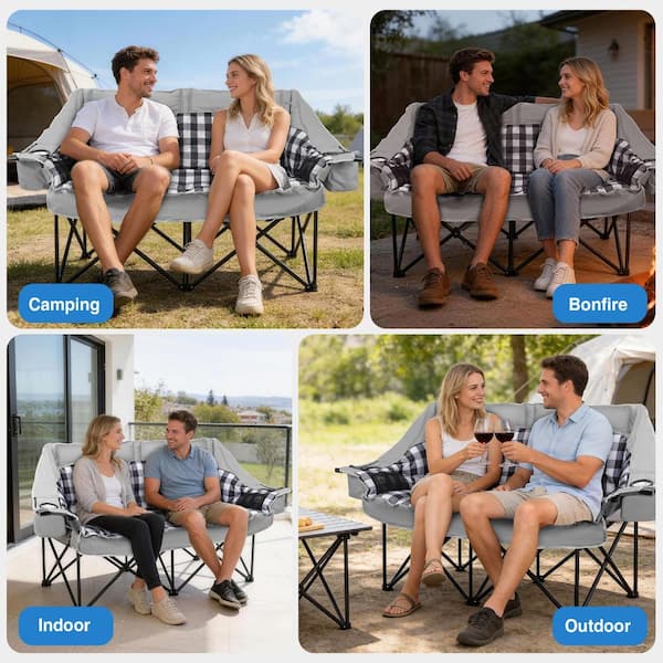 SEEUTEK Double Camping Chair 800 lbs, 59 in Oversized Loveseat