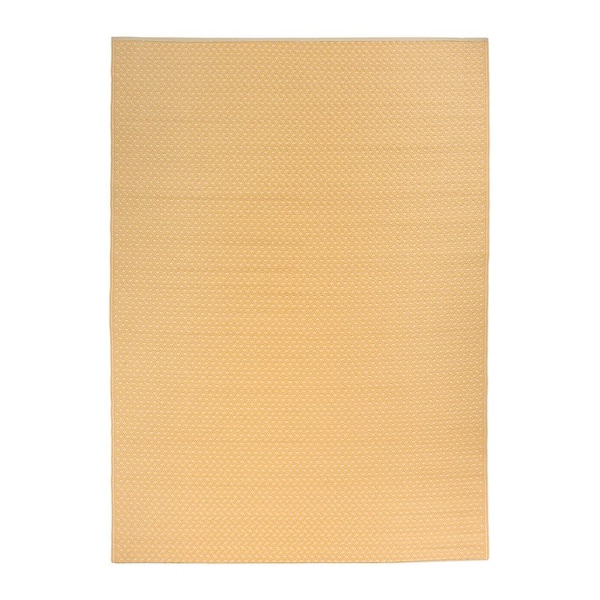 Hawaii Beige 8 ft. x 10 ft. Contemporay Solid Reversible Plastic Outdoor Area Rug
