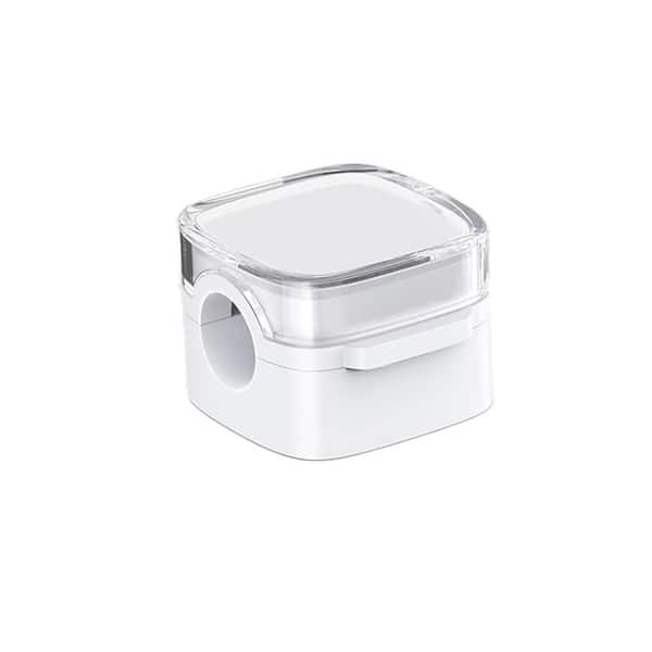 Lukyamzn Magnetic Cable Clips 6 Pack Strong Adhesive Cord Holder Clear White for Nightstand Desk Kitchen Car Office Wire Keeper