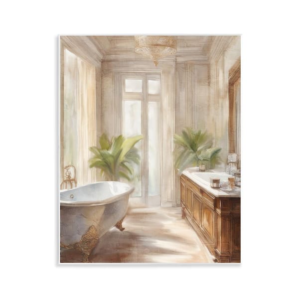 Serenity Bath Bathroom Painting by Kim Allen 1 Piece Unframed Abstract Graphic Art Print 14 in. x 11 in.