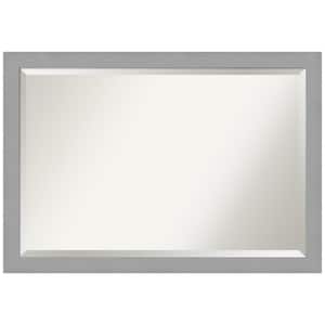 Brushed Nickel 39.5 in. H x 27.5 in. W Framed Wall Mirror