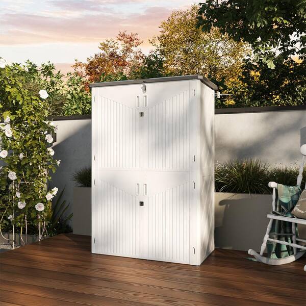 Sizzim 4.4 ft. W x 2.5 ft. D Resin Shed Vertical Outdoor Storage