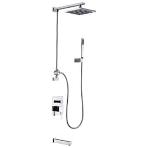 Byne 1-Handle 1-Spray Tub and Shower Faucet with Sprayer Wand in Polished Chrome (Valve Included)