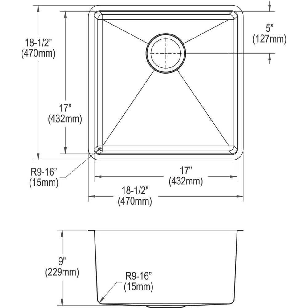 Elkay Crosstown Stainless Steel Single Bowl Undermount Sink