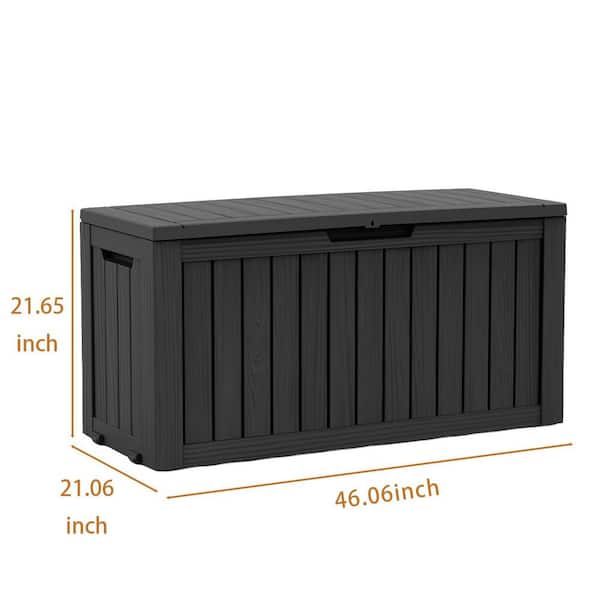 75 gal. Deck Box Black 46.06 in. x 21.06 in. x 21.65 in. CW322A