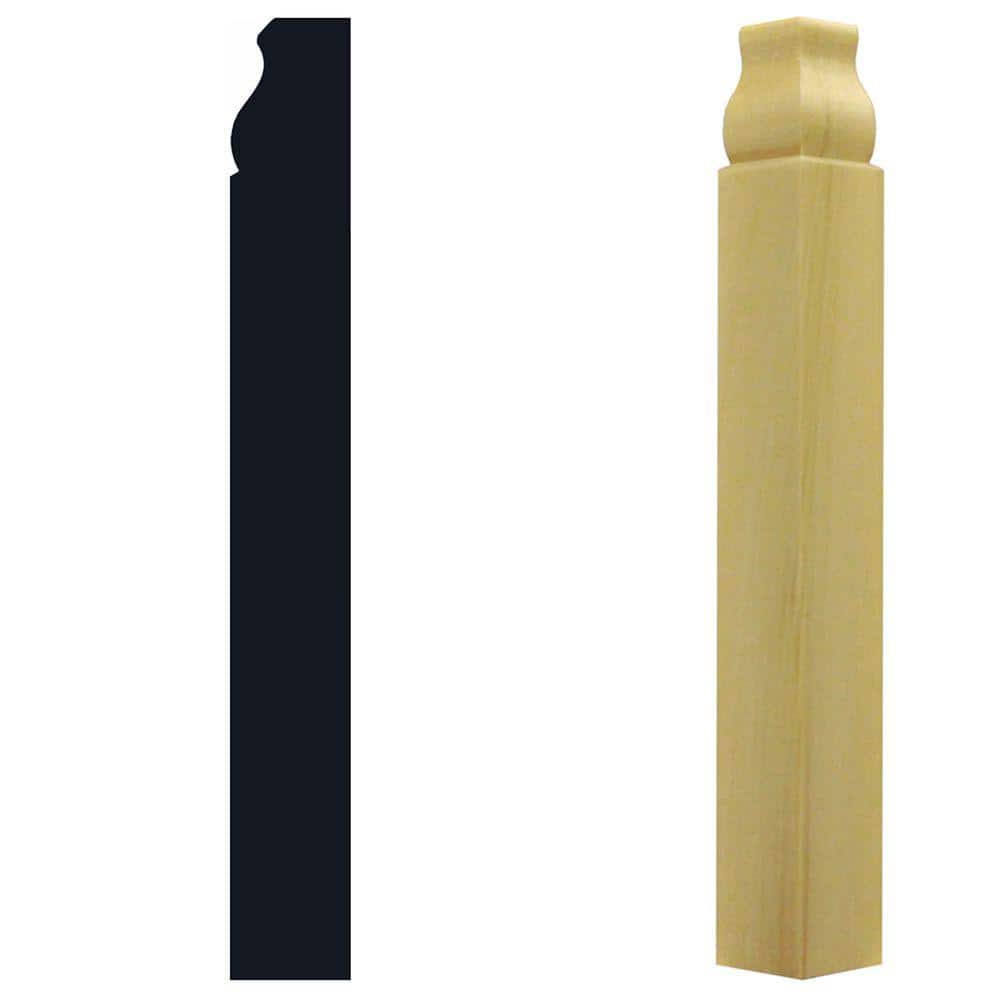 HOUSE OF FARA 1 in. x 1 in. x 8 in. Hardwood Wood Inside Corner Block