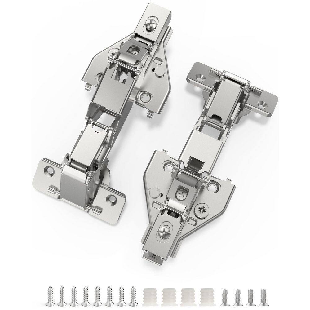 2 Pack Face Frame Cabinet 165° Soft Close Hinges for Corner Lazy Susan Door Clip-On Plate Nickel Finish price history on PriceWatchPro