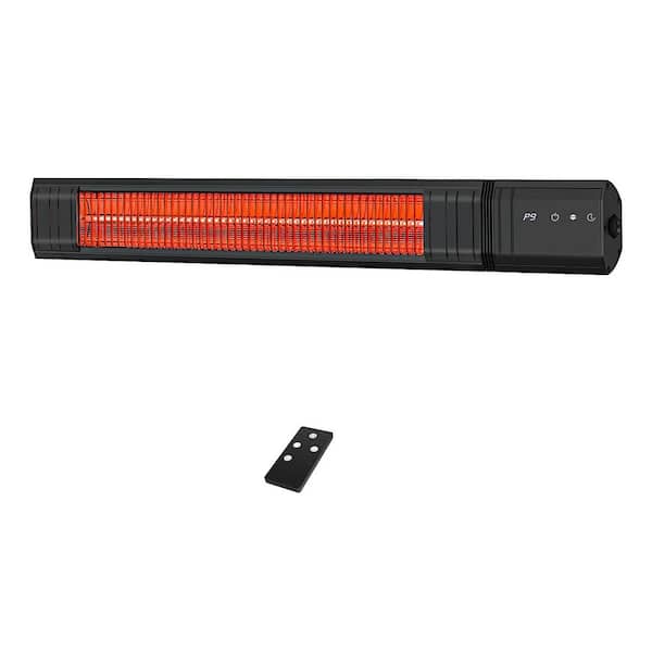 1500 Watt Outdoor Aluminum Electric Infrared Patio Heater with Remote, 9 Heat Levels, 24 Hour Timer, 1 Piece