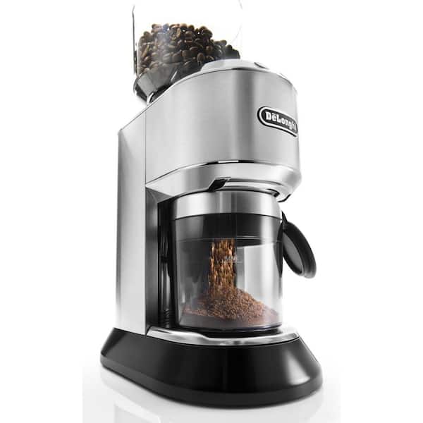 DeLonghi Dedica Stainless Steel Digital Conical Burr Grinder with 18 Grind  Settings and Portafilter Adaptor - 12 oz. KG521M - The Home Depot
