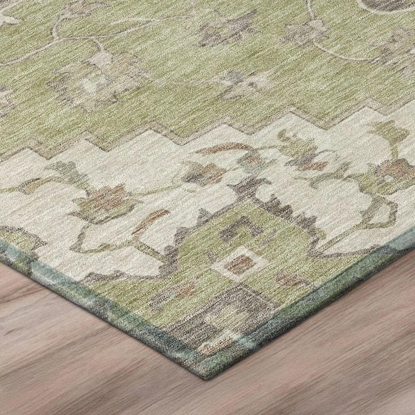 Chantille Machine Washable Indoor/Outdoor Abstract ACN2950 Sage 5 ft. x 7 ft. 6 in. Area Rug