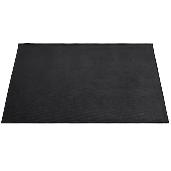 Angel Sar 5 ft. x 6.6 ft. Black Polyester Drum Rug, Soundproof Drum Floor Mat for Electrical Drum, Drum Accessories Gift