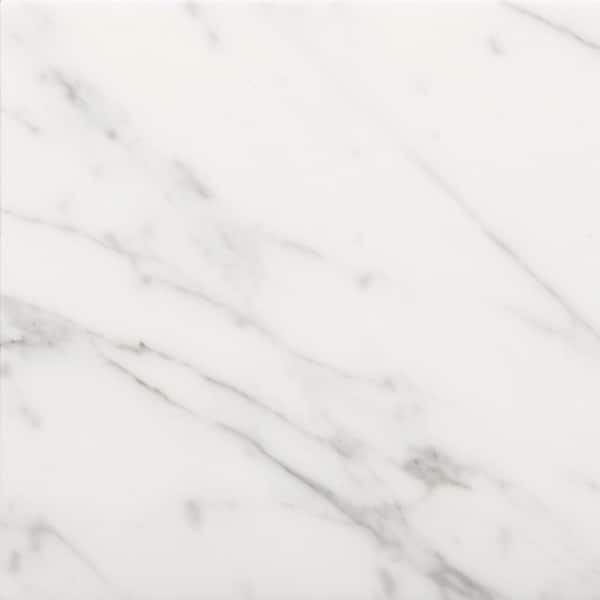 EMSER TILE Bianco Gioia 12 in. x 12 in. Marble Floor and Wall Tile (10 sq. ft. / case)