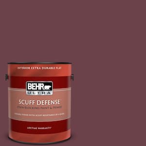 1 gal. #110D-7 Vin Rouge Extra Durable Flat Interior Paint & Primer