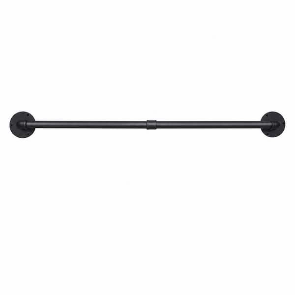 37.8-Inch Wall-Mounted Iron Pot Bar Rack with 14 S Hooks for Pans, Lids and Utensils, Black