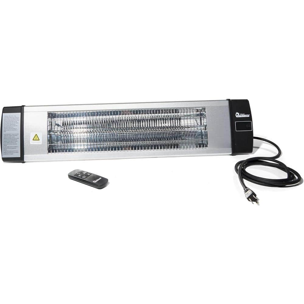 Silver 39-Inch Electric Infrared Indoor Outdoor Heater