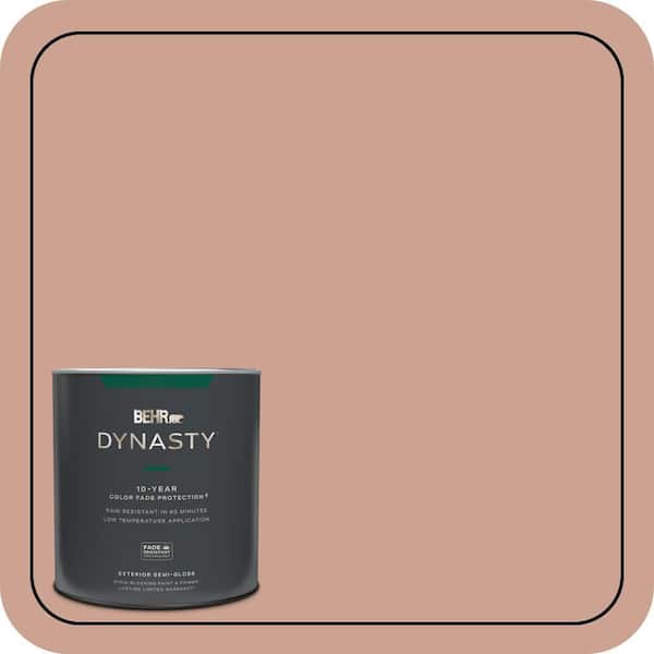 BEHR DYNASTY 1 qt. #220F-4 Sombrero Tan Semi-Gloss Enamel Exterior Stain-Blocking Paint & Primer