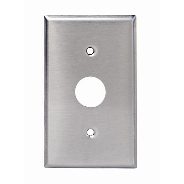 Leviton 1-Gang Stainless Steel 302 Non-Magnetic Corbin Key Lock Power Switch Metal Device Standard Wall Plate (1-Pack) 84071-40