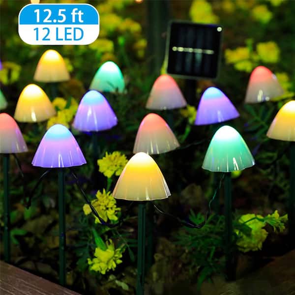 Details about   Mushroom Solar Flower Garden Lights LED Fairy String Outdoor Landscape Decor US 