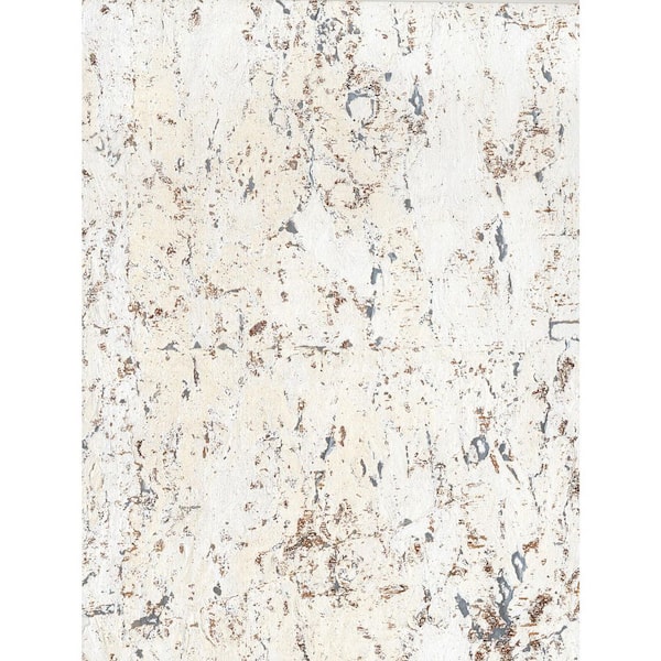 Cork White and Black Wallpaper