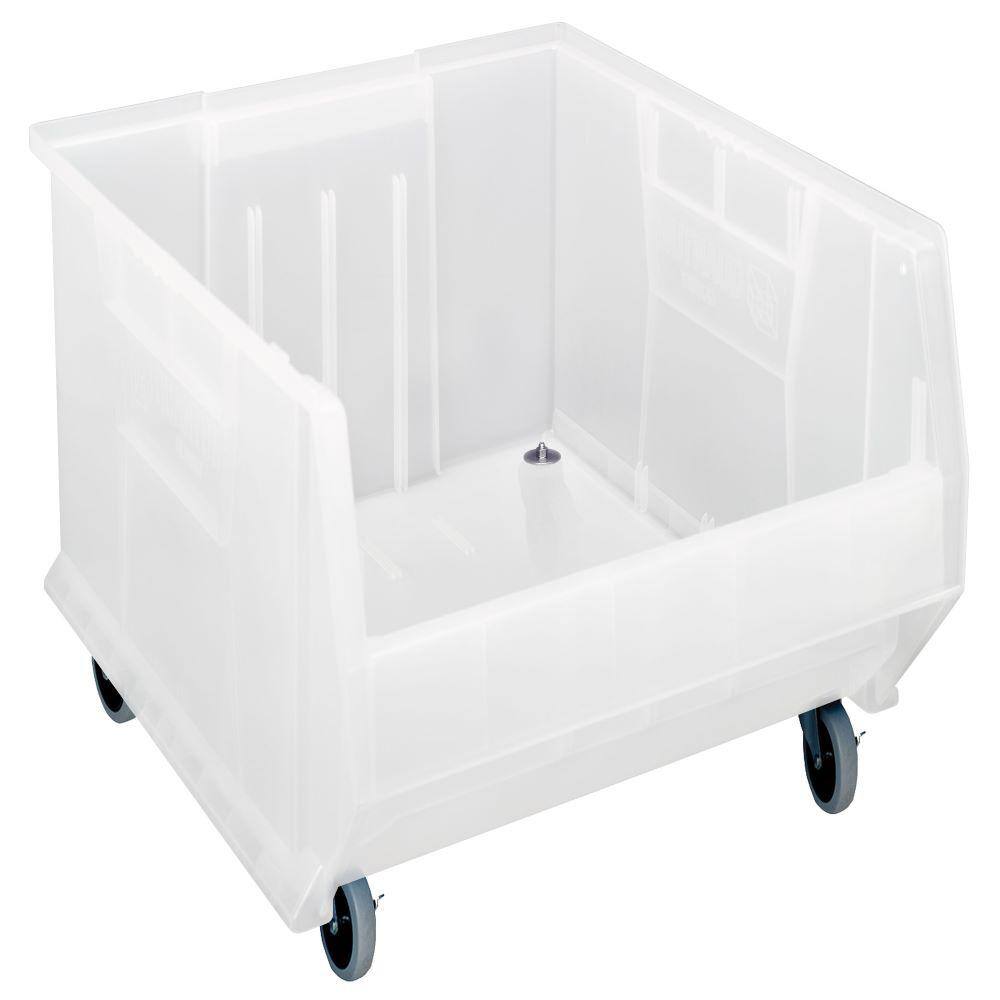 Quantum Hulk Mobile 28-Gal. Storage Tote in Clear (1-Pack)