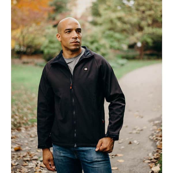 ACTIONHEAT Men's X-Large Black Softshell 5-Volt Heated Jacket AH