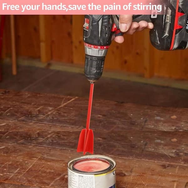 20 Pcs Helix Paint Mixer Drill Attachment Red Spiral Design for Resin Epoxy Silicone Molds Plastic Paddles