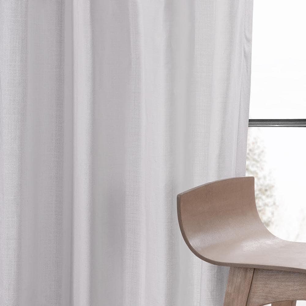 Prime White Cotton Grommet Light-Filtering Curtain Pair, 50W x 96L