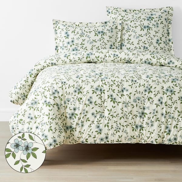 8pc Richland Floral Comforter Set Green - Queen New – Waleska Co.