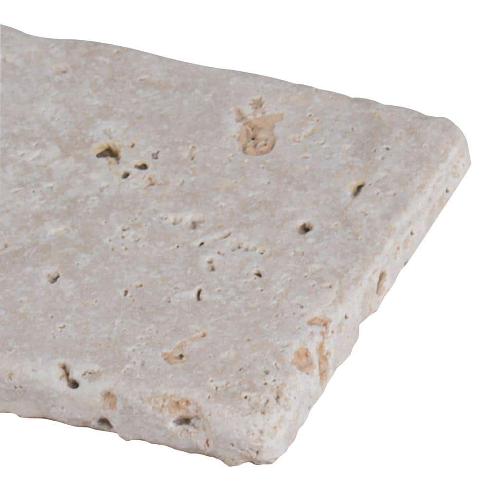Bologna Chiaro Tumbled Travertine Bathroom Floor and Wall Tile