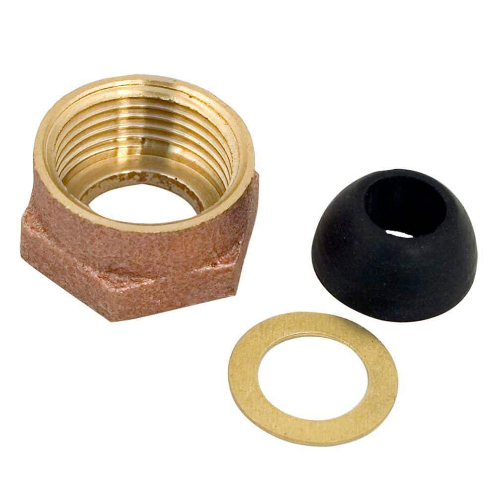5/8 in. x 1/2 in. Brass Ballcock Coupling Nut, Includes Cone Washer and Friction Ring price history on PriceWatchPro