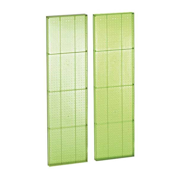 Unbranded 60 in. H x 16 in. W Pegboard Green Styrene One Sided Panel (2-Pieces per Box)