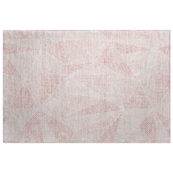 Dream Shag Premium Machine Washable Abstract ADS618 Blush 2 ft. x 3 ft. Accent Rug