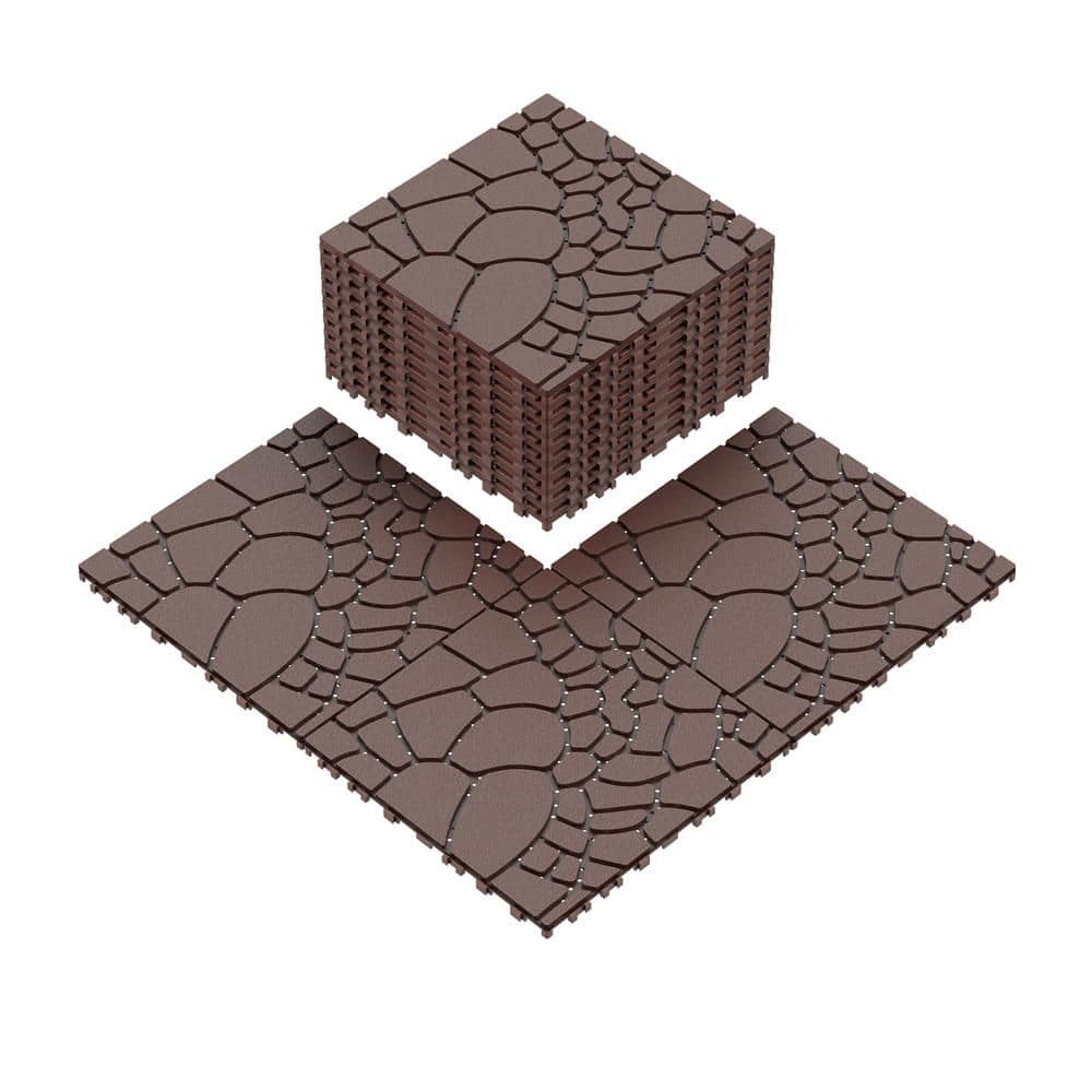 Quick Deck Tile, 1 ft. x 1 ft. All Weather Plastic Outdoor Waterproof Inter