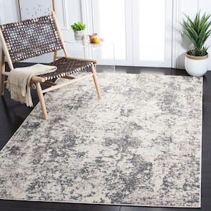 Madison Grey/Ivory 4 ft. x 6 ft. Geometric Abstract Area Rug