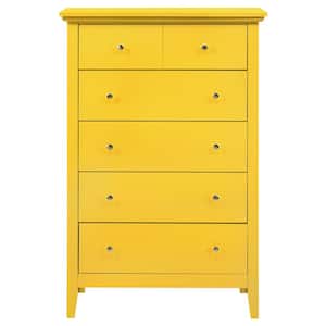 Hammond 5-Drawer Yellow Chest of Drawers (48 in. H x 32 in. W x 18 in. D)
