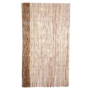 6 ft. H x 16 ft. L Bamboo Cocoa Peeled Reed Fence Panel Decorative Screen for Backyard Garden Fencing Divider (2-Pack)