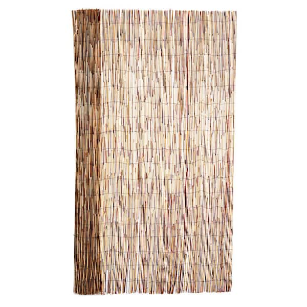 Backyard X-Scapes 6 ft. H x 16 ft. L Bamboo Cocoa Peeled Reed Fence Panel Decorative Screen for Backyard Garden Fencing Divider (2-Pack)