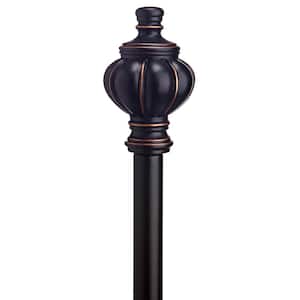 Bellagio 48 in. to 86 in. Adjustable Single Curtain Rod